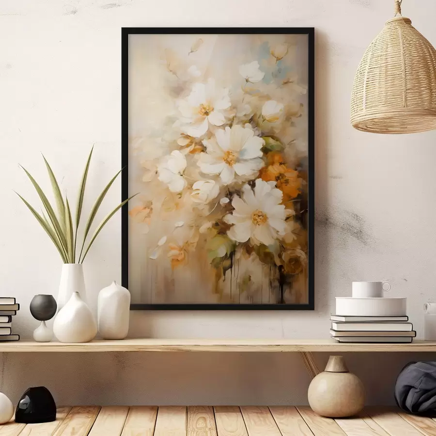 Papier peint photo Composition dans les tons pastel beige et marron f45534