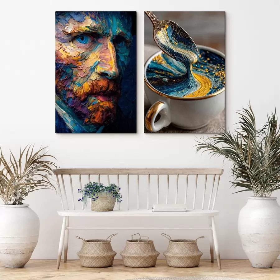  Peintures Picasso et l'abstraction dans une tasse de style peinture à l'huile m00639