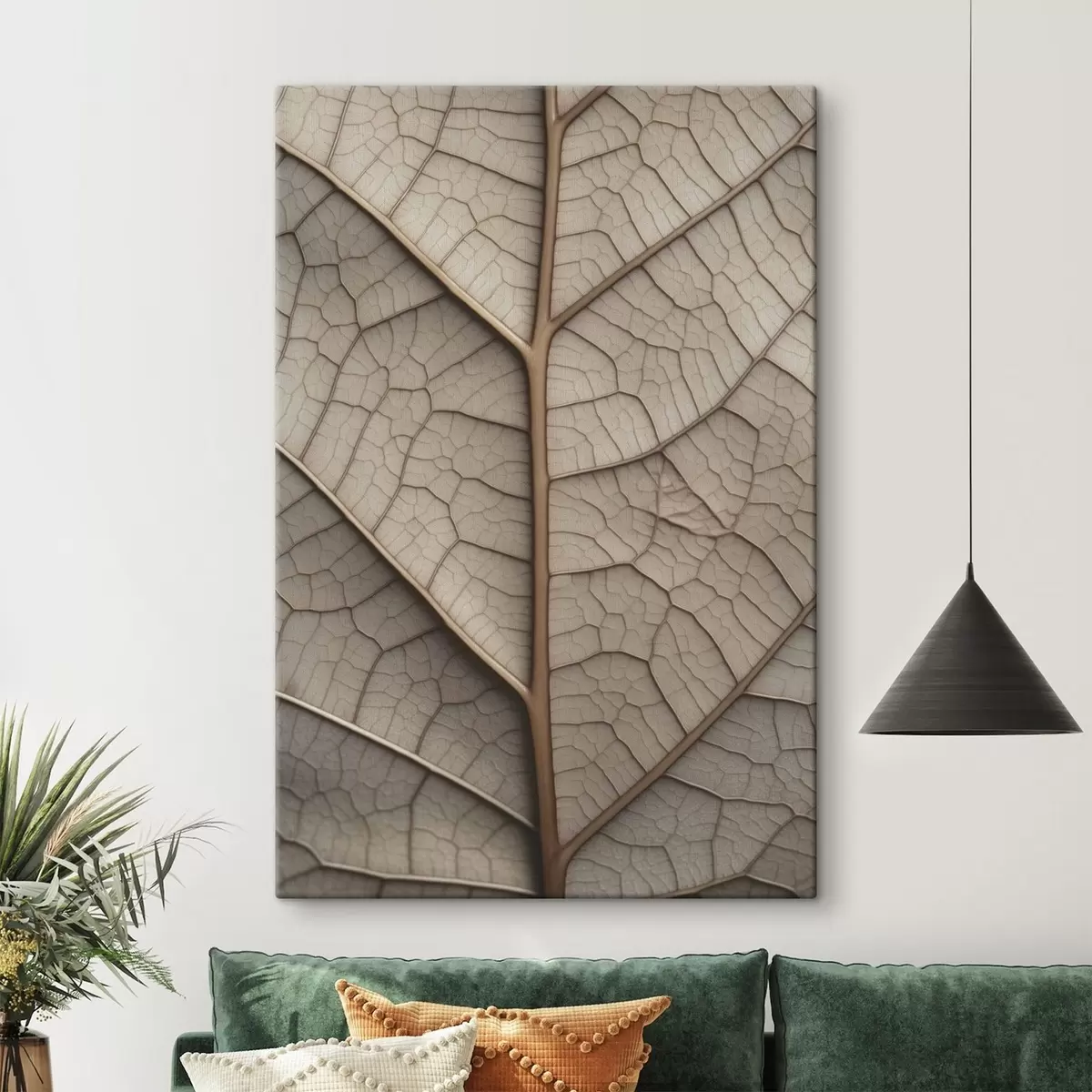  Schilderijen Droog blad met nerven s45604