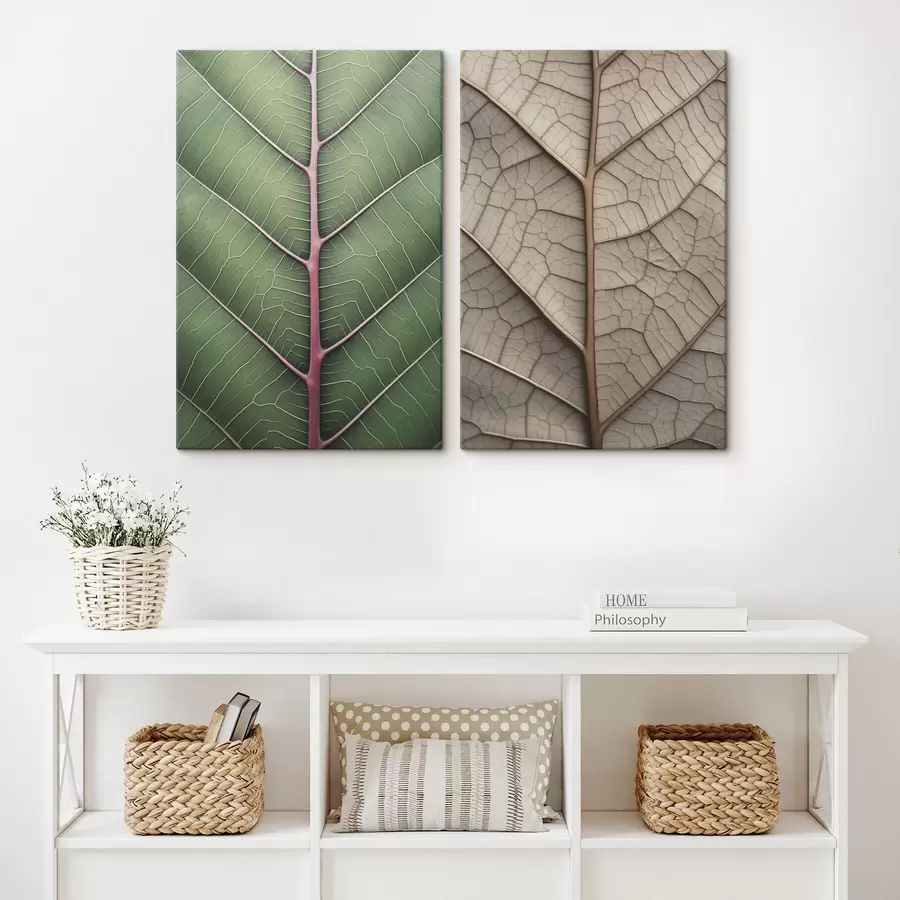  Schilderijen Geaderd blad m00663