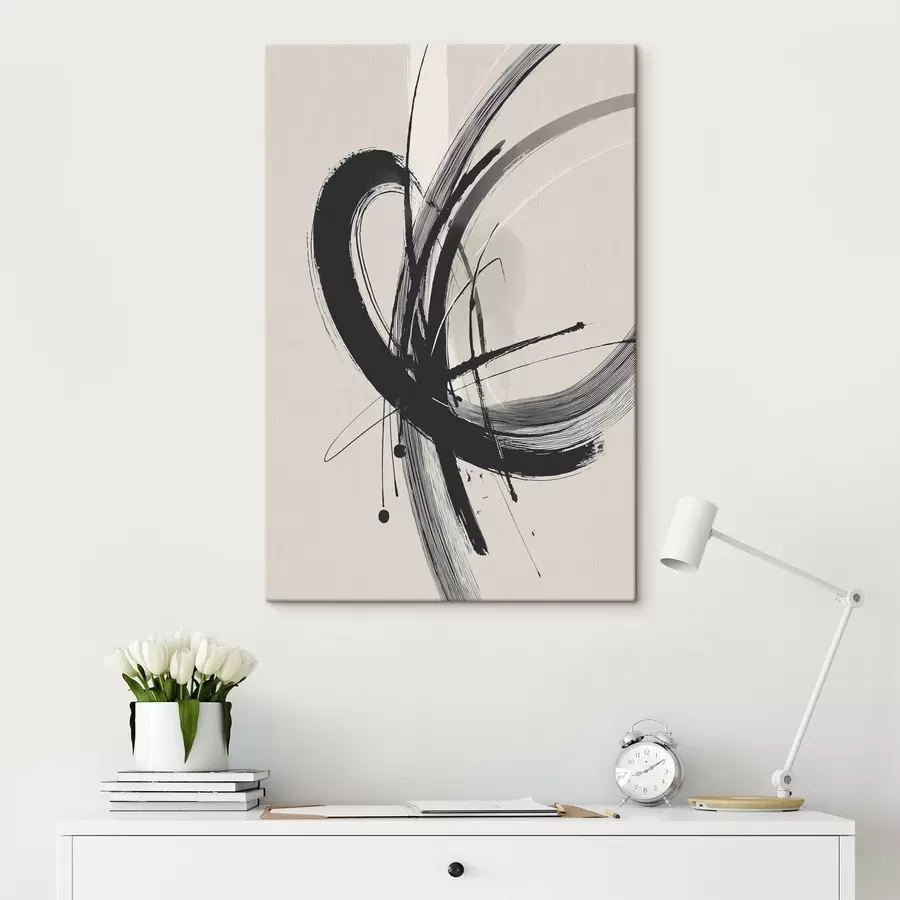  Peintures Coups de pinceau abstraits et minimalistes s45582