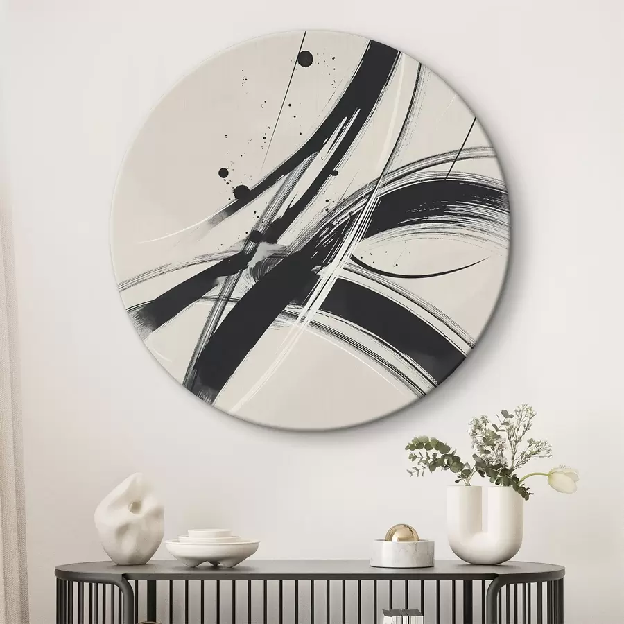  Schilderijen Abstracte minimalistische penseelstreken r45583