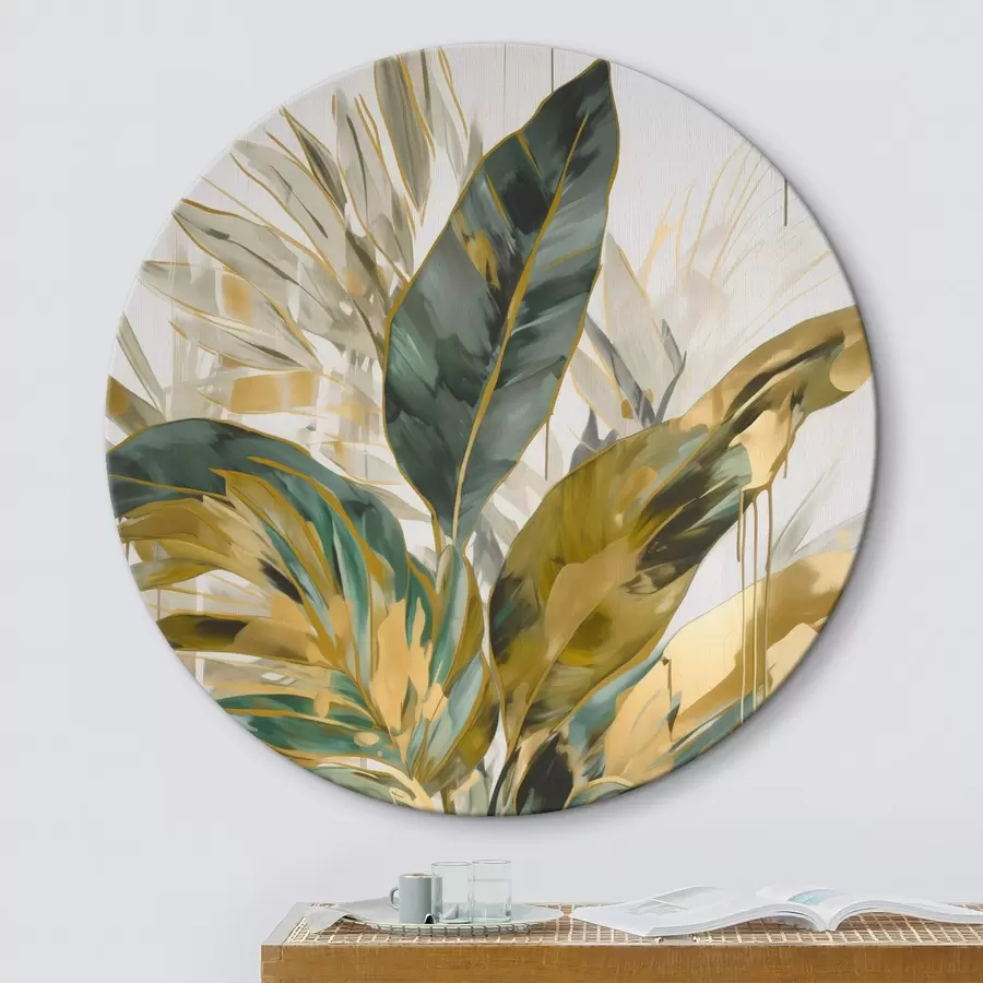  Peintures Feuilles tropicales abstraites r45589