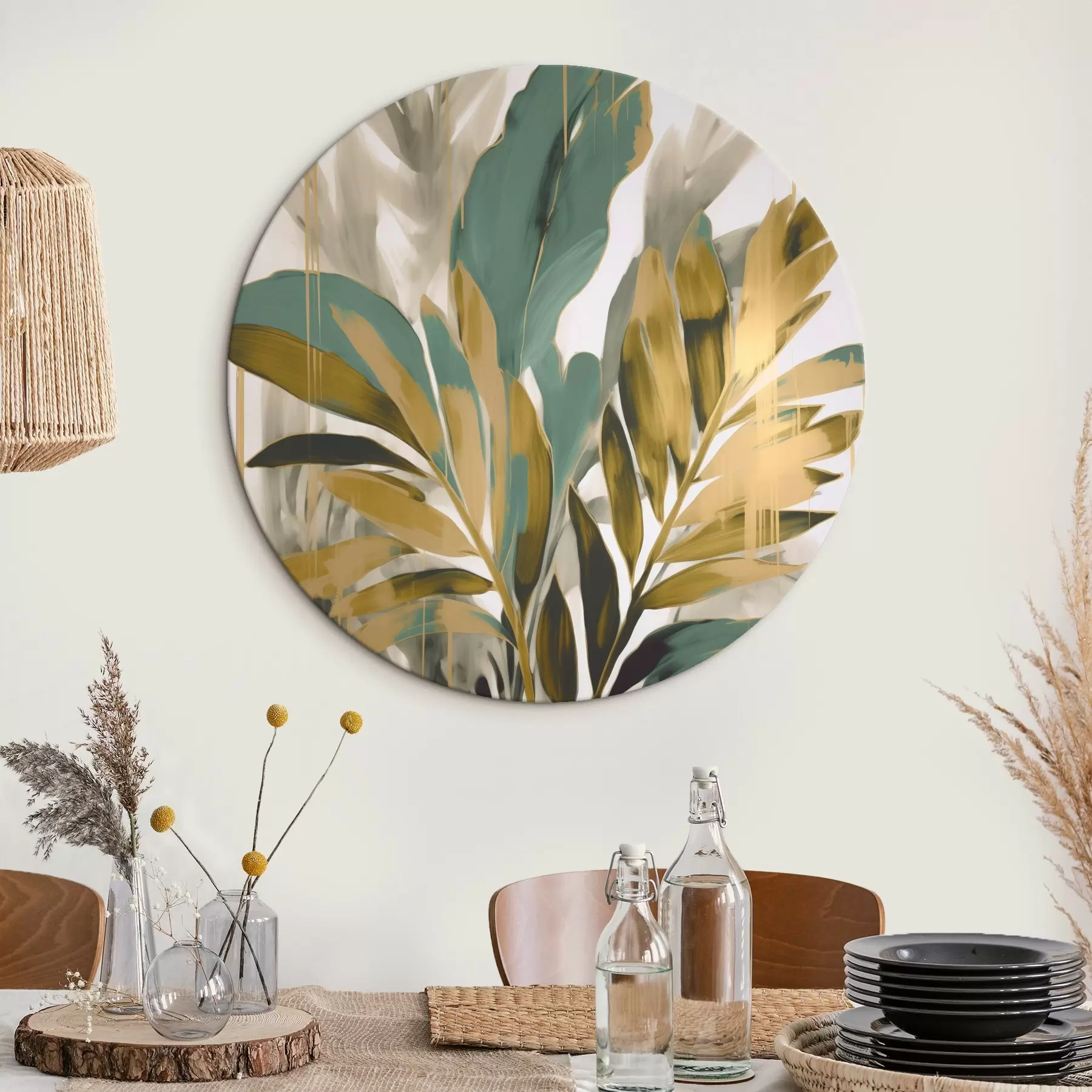  Schilderijen Abstracte tropische bladeren r45590