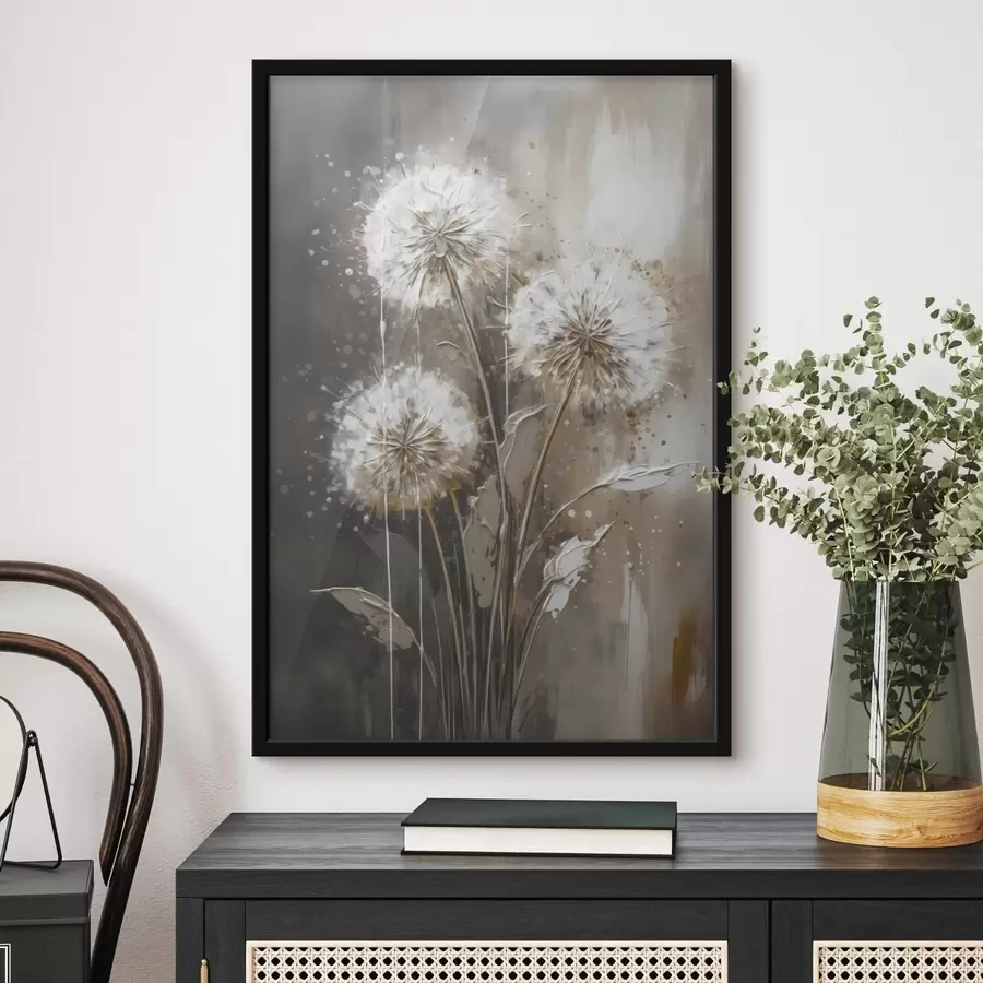Fotobehang Abstracte paardebloemen f45449
