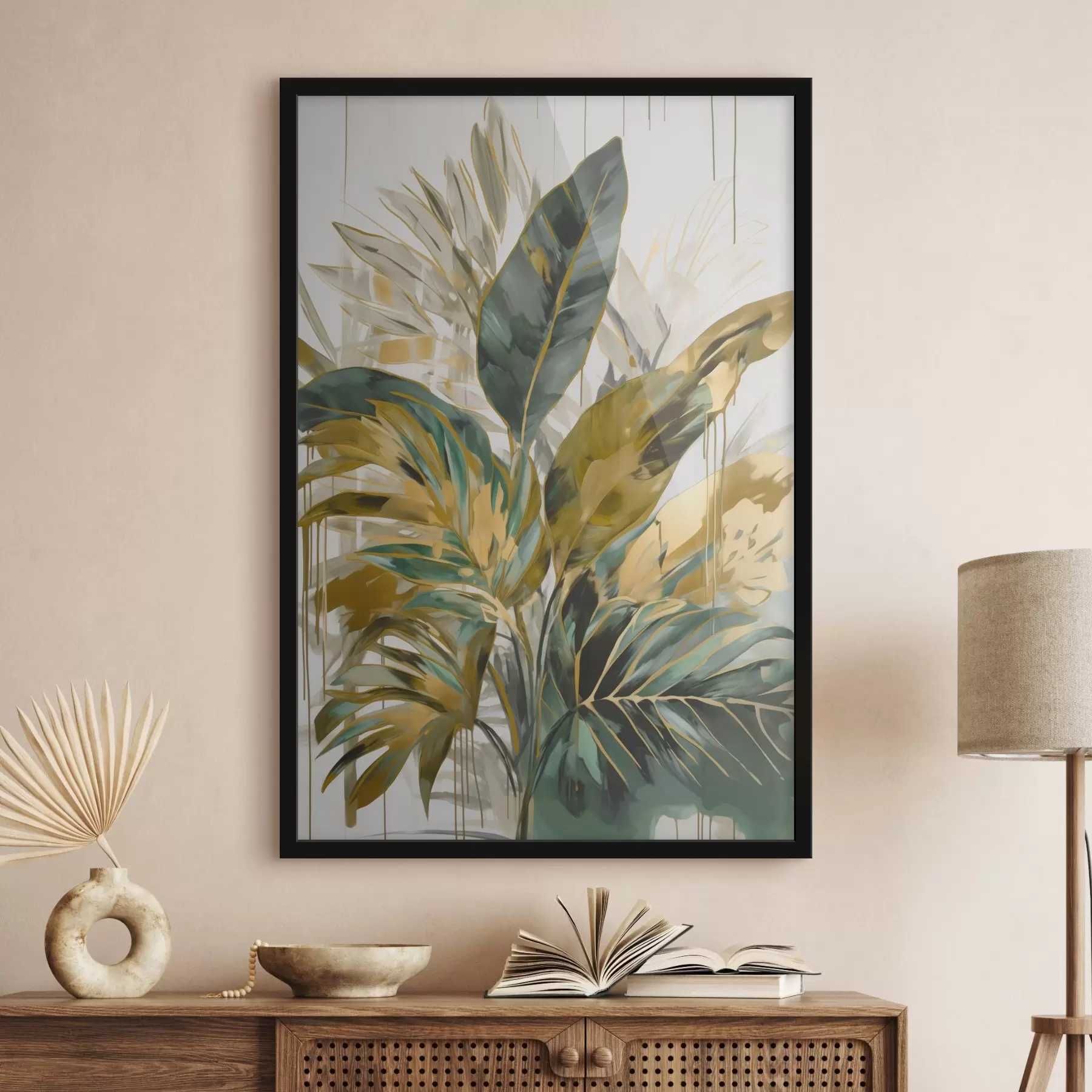 Papier peint photo Feuilles tropicales abstraites f45589