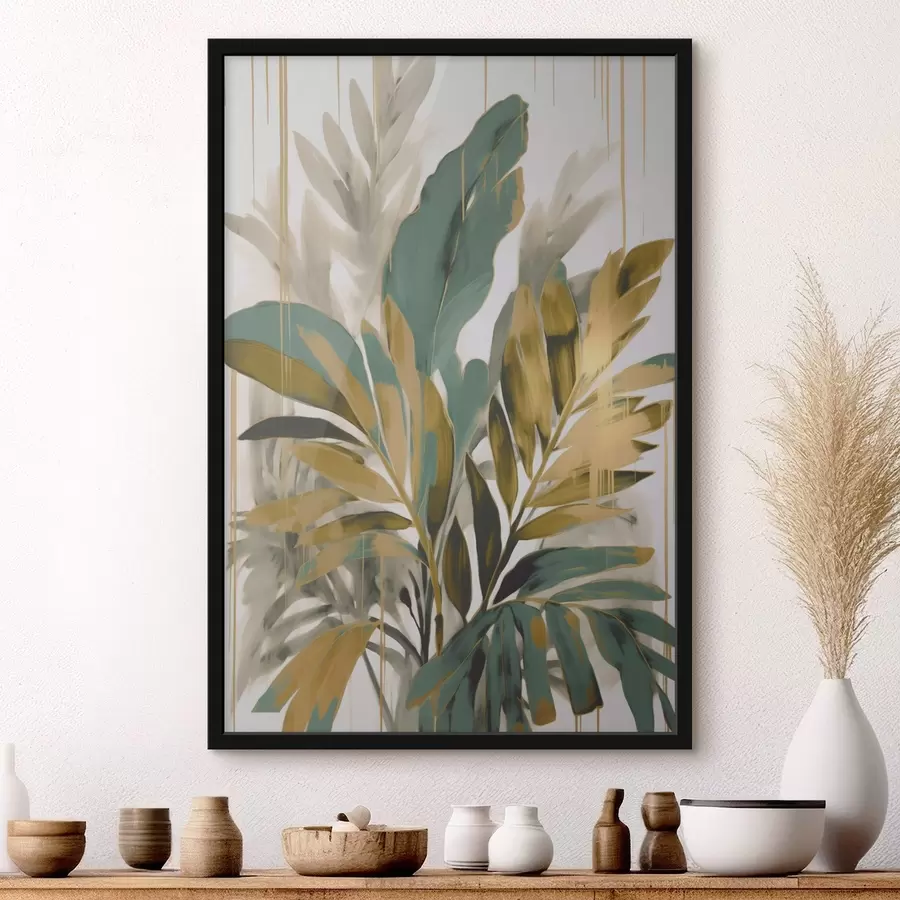 Papier peint photo Feuilles tropicales abstraites f45590