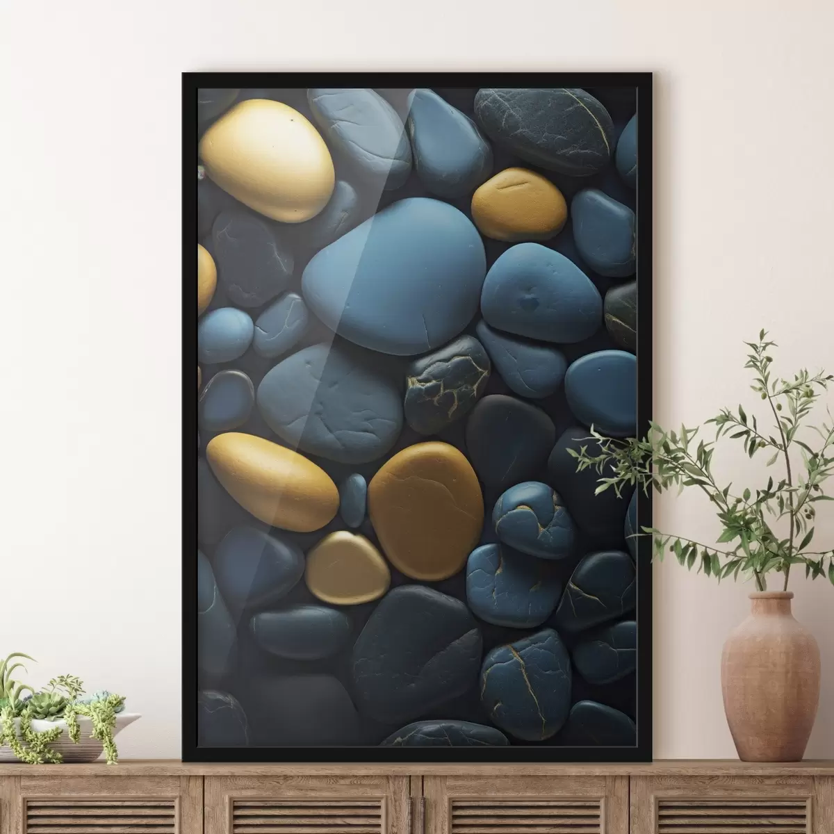 Poster Abstracte verticale gekleurde lijnen f45512