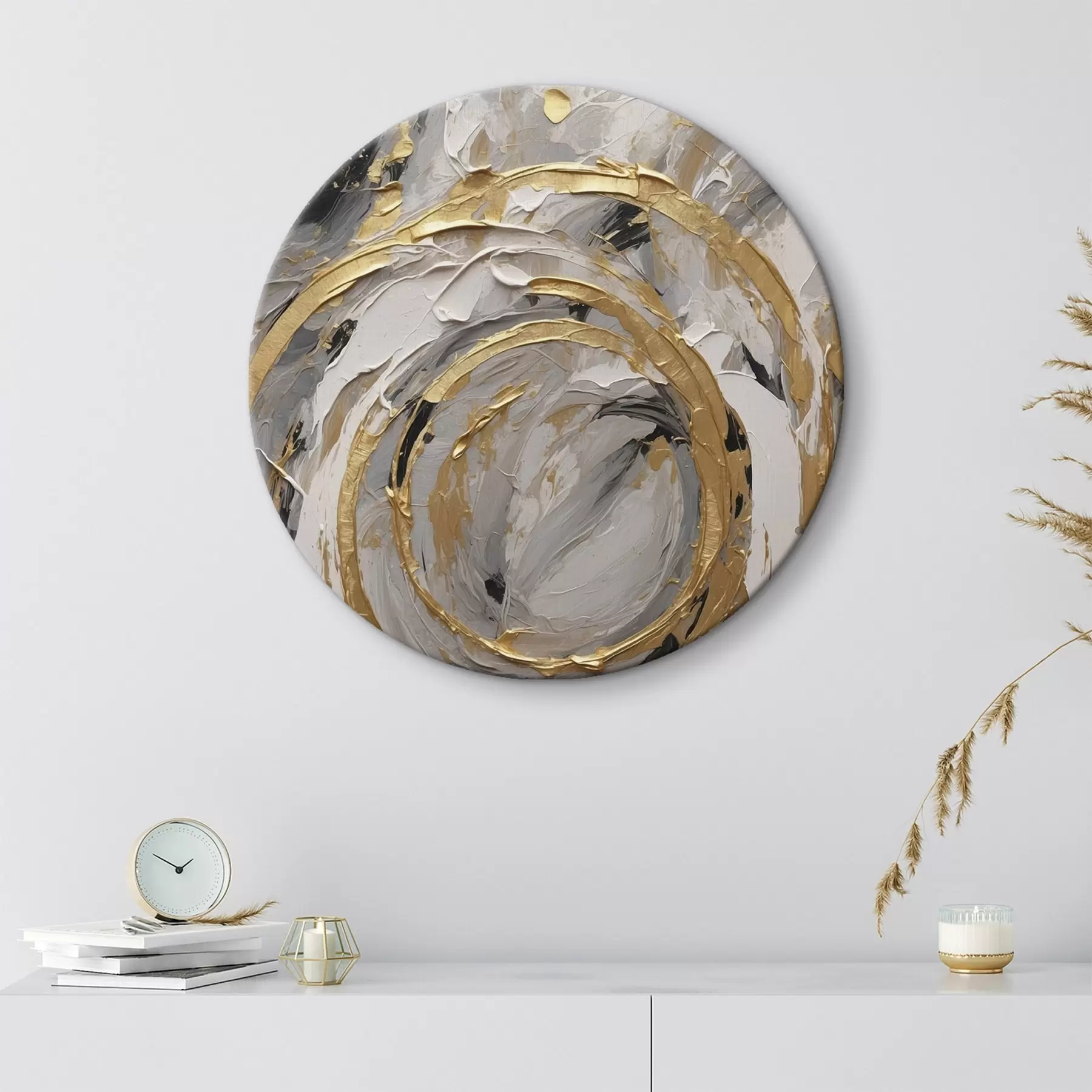  Peintures Poney blanc avec crinière et fleurs roses r45487