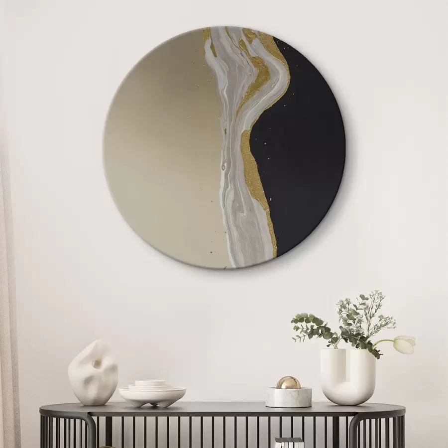  Peintures Fleurs de pivoine crème sur fond vert r45494