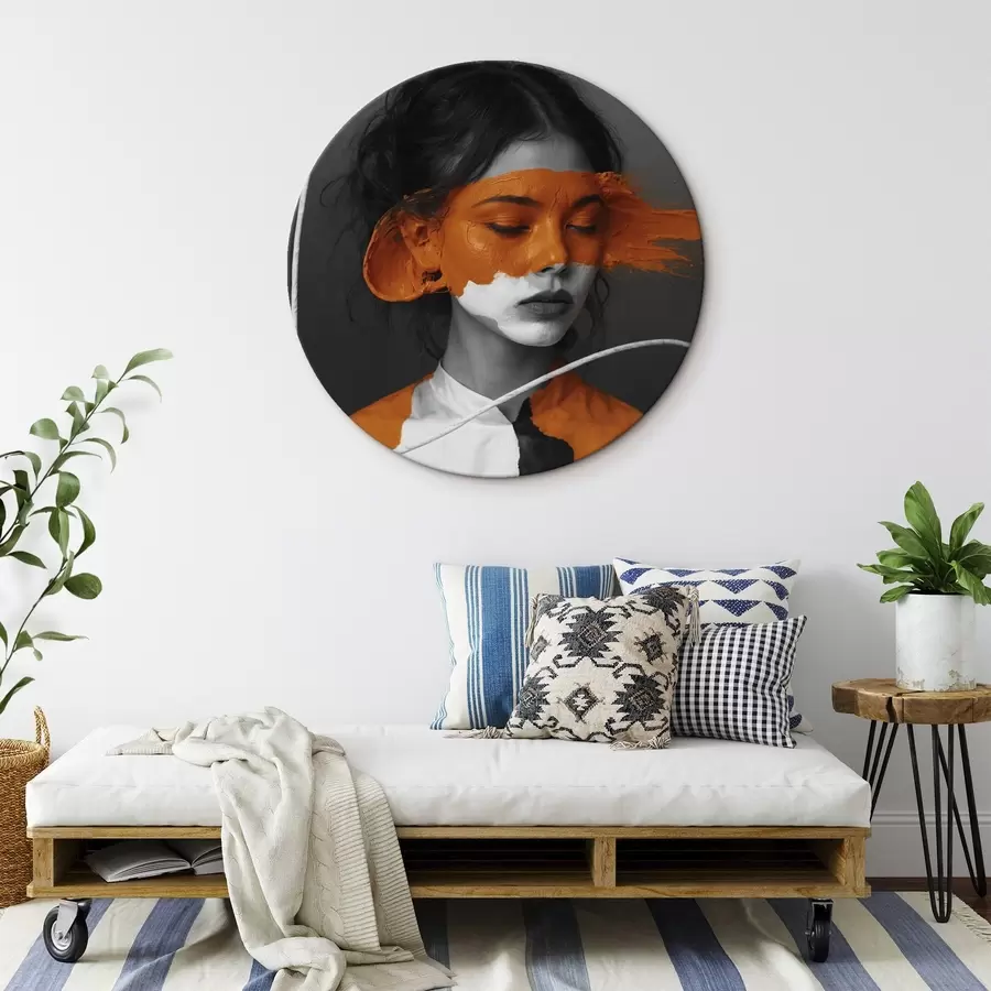  Schilderijen Paarse bloem in de stijl van volumetrisch schilderen r45495