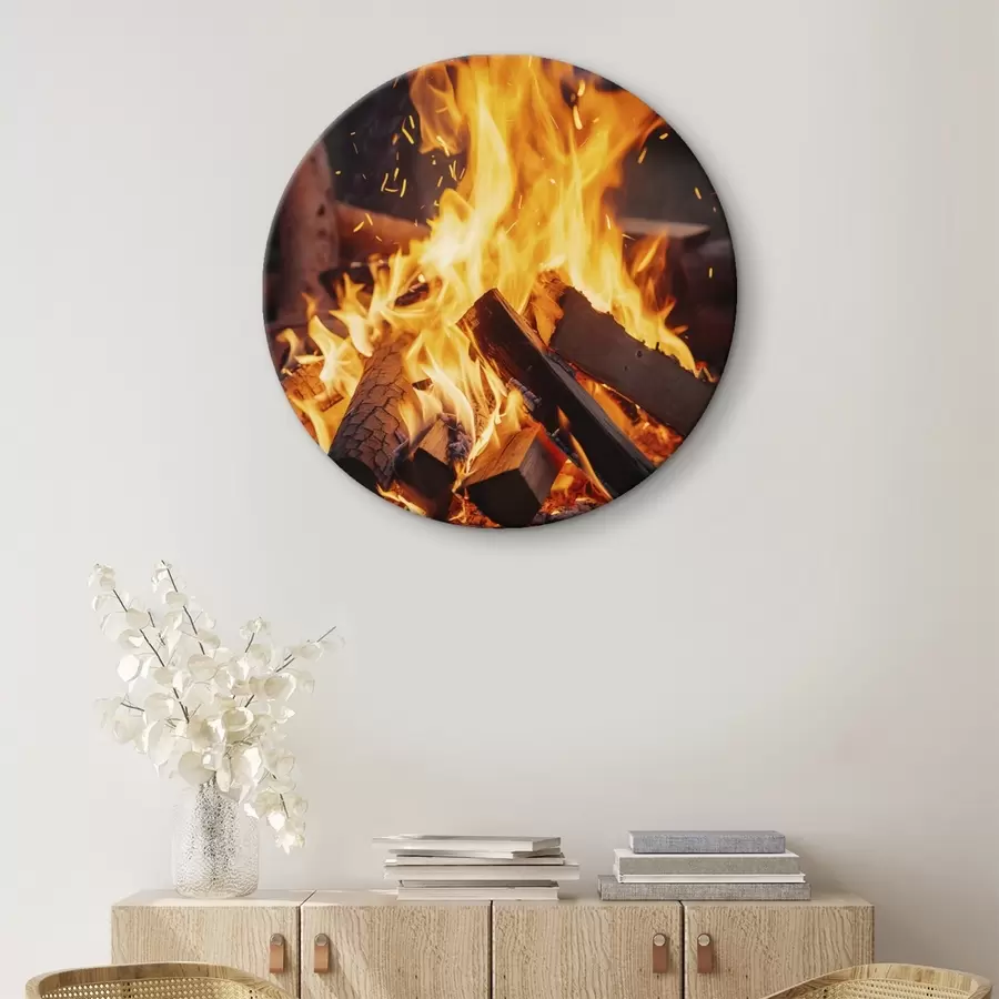  Schilderijen Vlammend vuur in de duisternis r45514