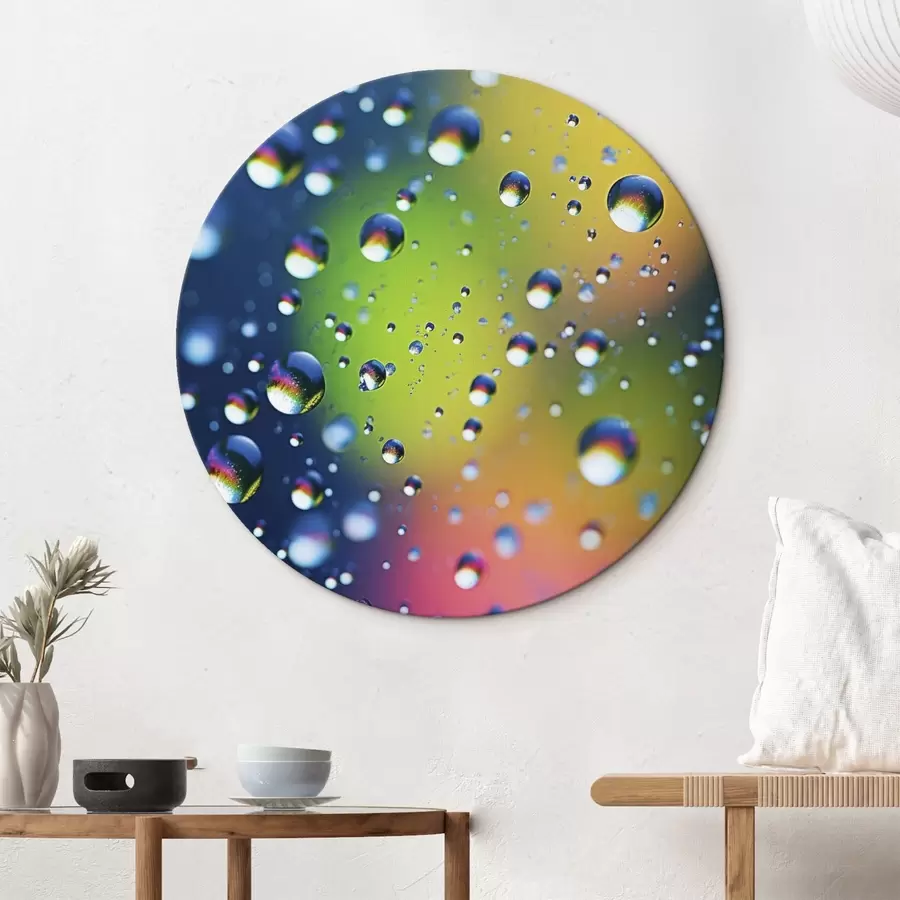  Peintures Reflets colorés dans les gouttes d'eau r45522