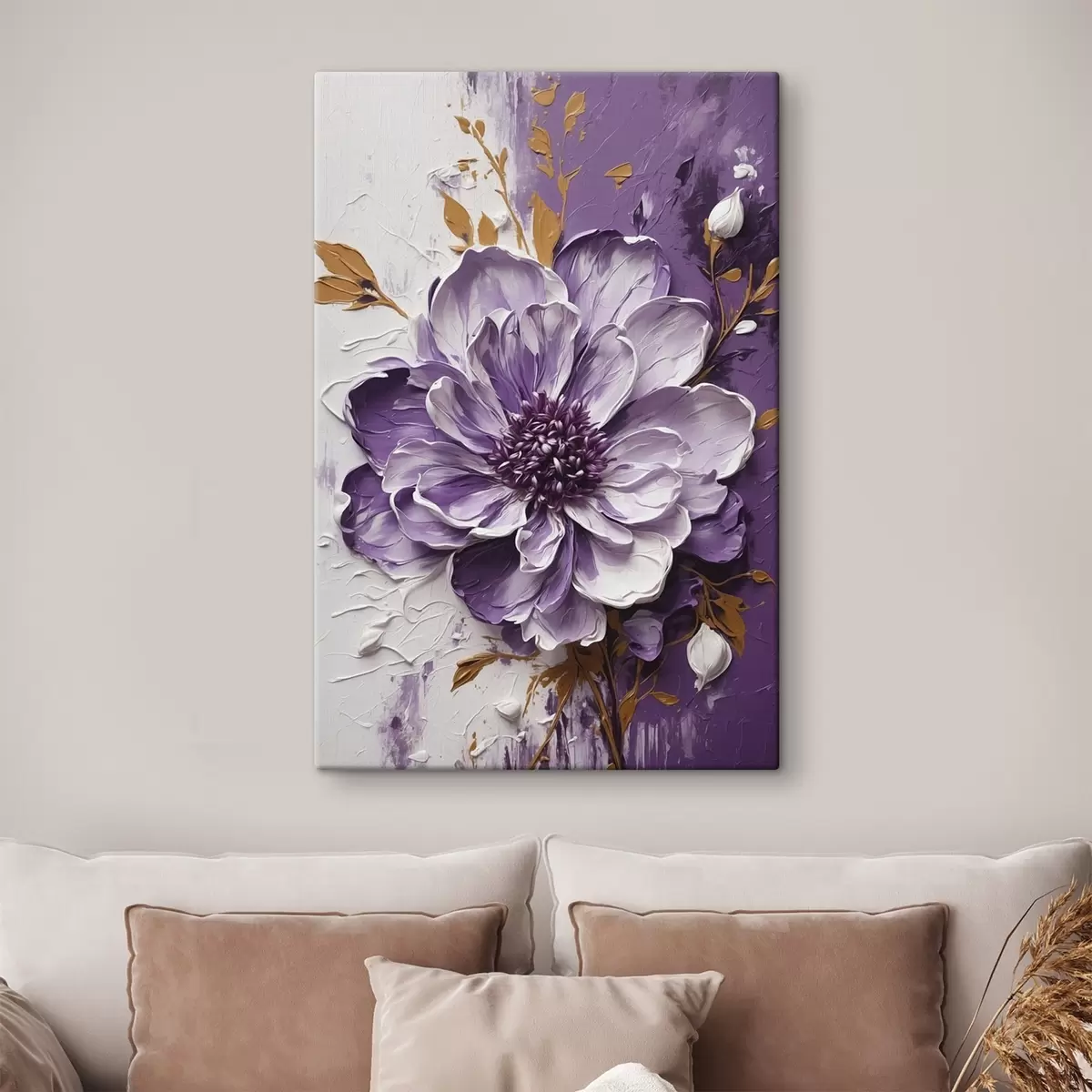  Schilderijen Vrouwenportret met oranje verfstreken s45492