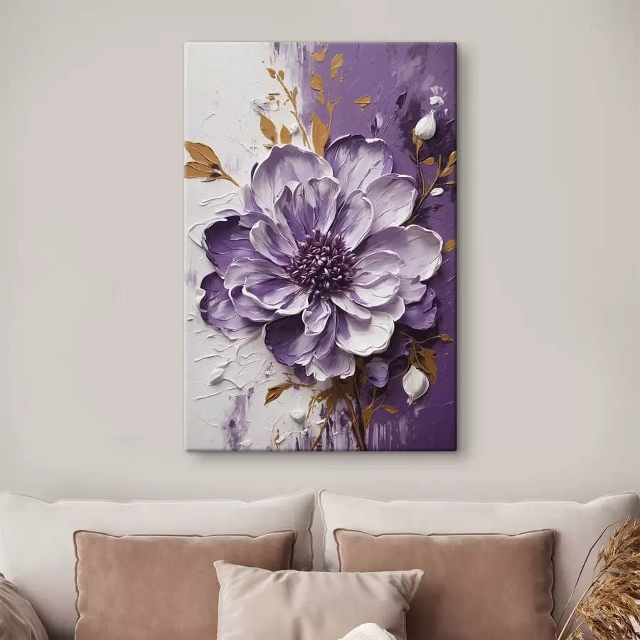  Schilderijen Vrouwenportret met oranje verfstreken s45492