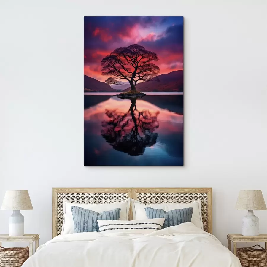  Schilderijen Waterdruppel die valt met lichtschijnsels s45504