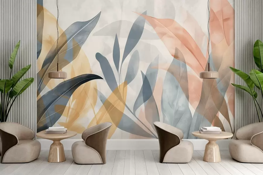 Fotobehang Kleurrijke bladeren w04483