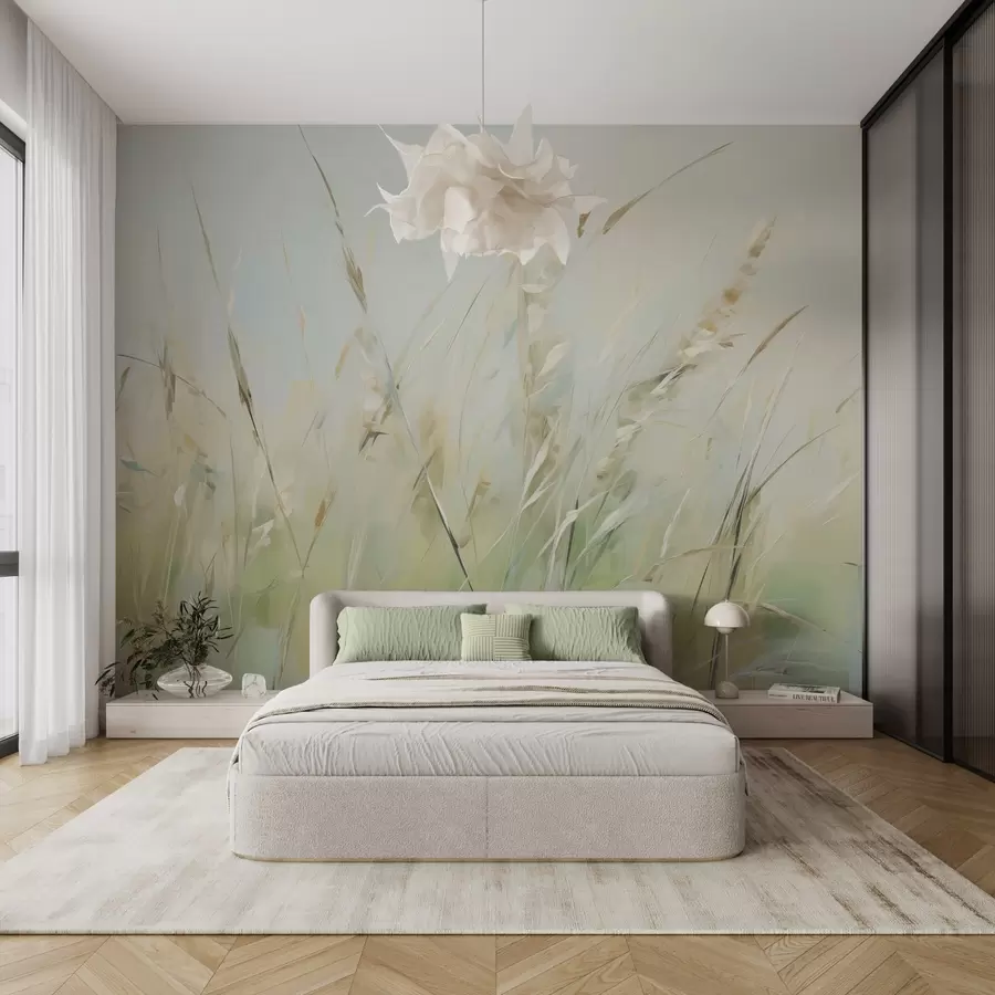 Fotobehang Gras imitatie schilderen w04484