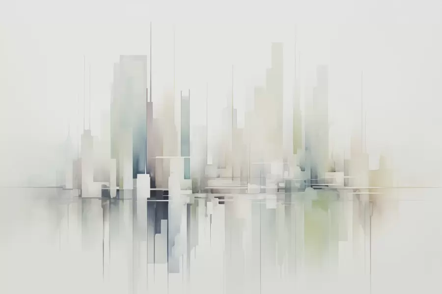 Fotobehang Abstracte stad w04488