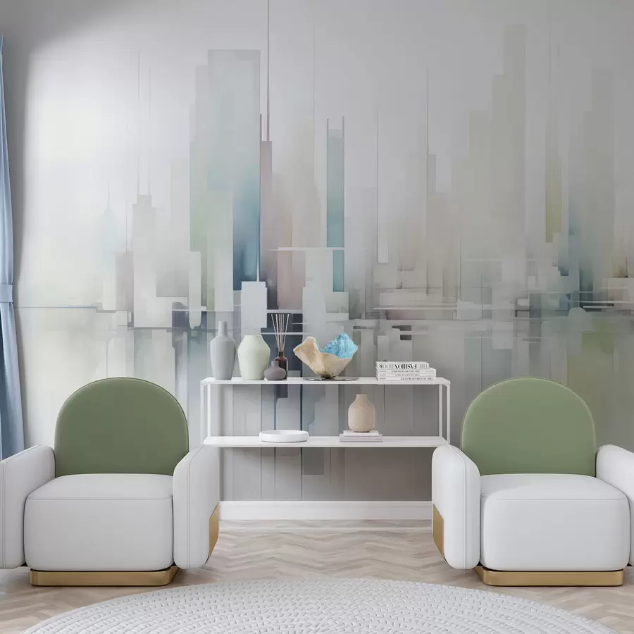 Fotobehang Abstracte stad w04488