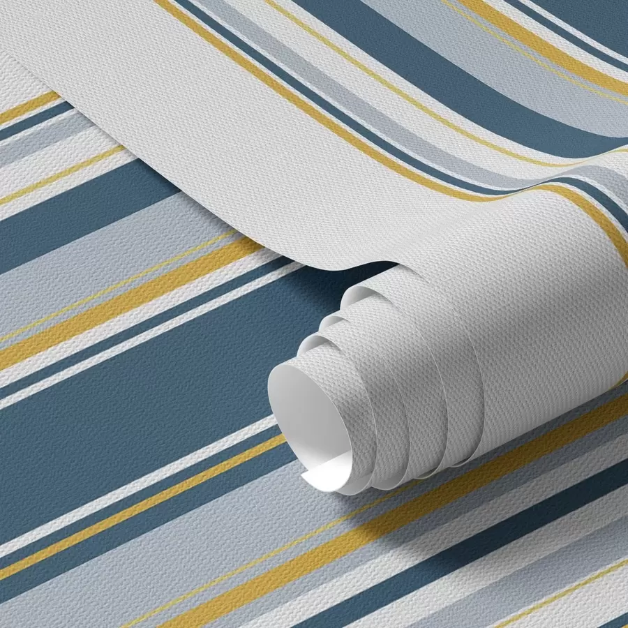 Papier peint photo Motif dense de rayures verticales bleues et jaunes a00524