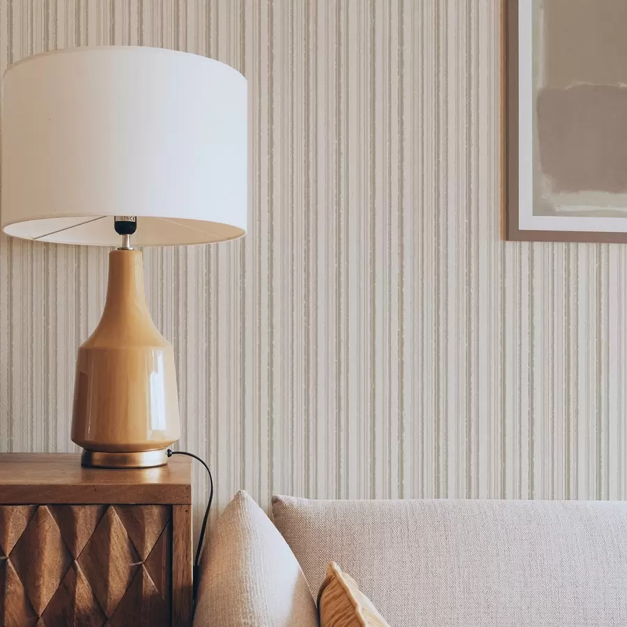 Papier peint photo Fines rayures dans les tons beige clair a00549