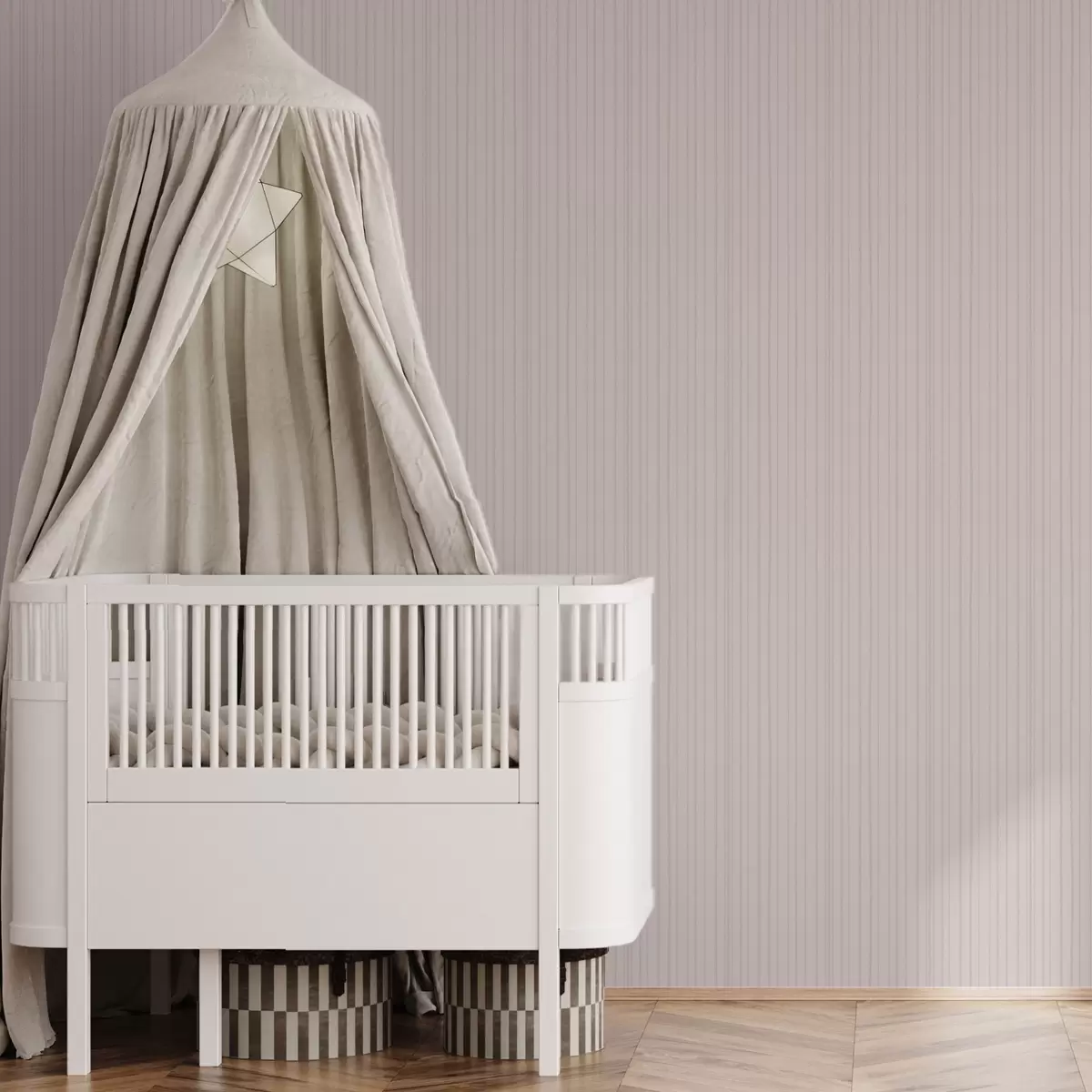 Behang Lichtroze verticale strepen in een delicate stijl a00567