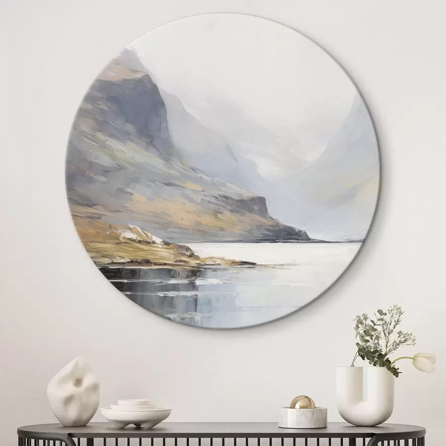  Peintures Baie près des montagnes r45687