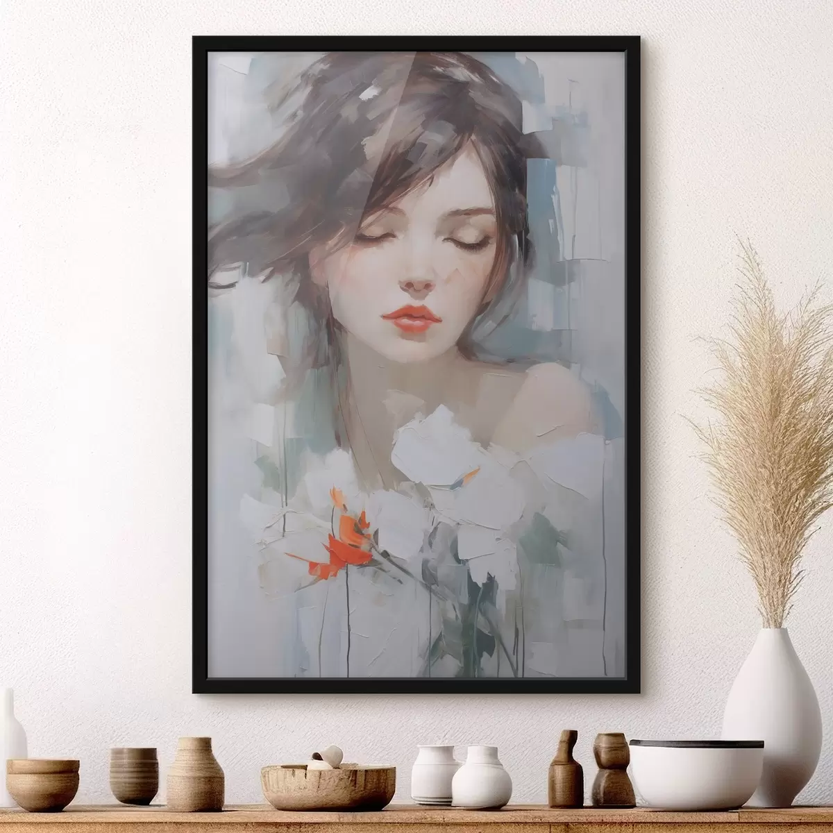 Poster Portret van een vrouw f45672