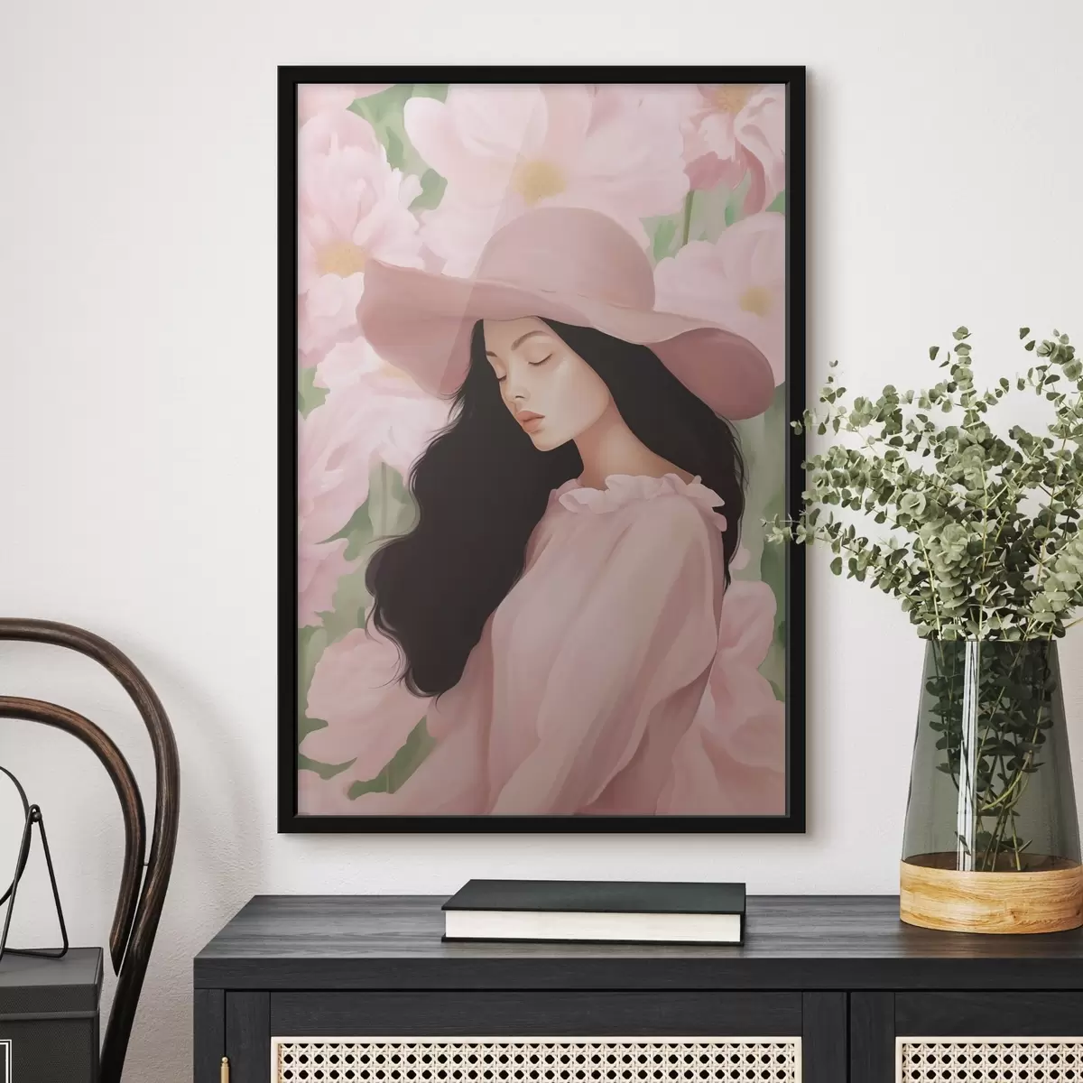 Affiche Fille au chapeau f45677