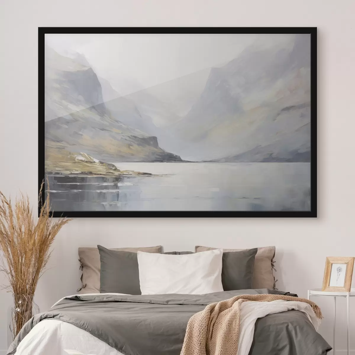 Affiche Baie près des montagnes f45687