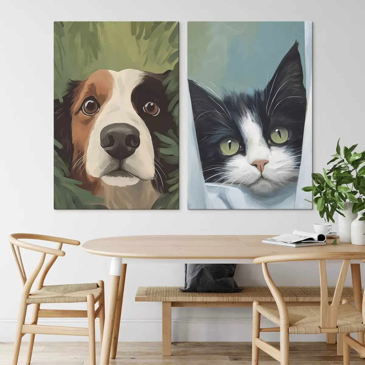  Peintures Chien et chat m00677