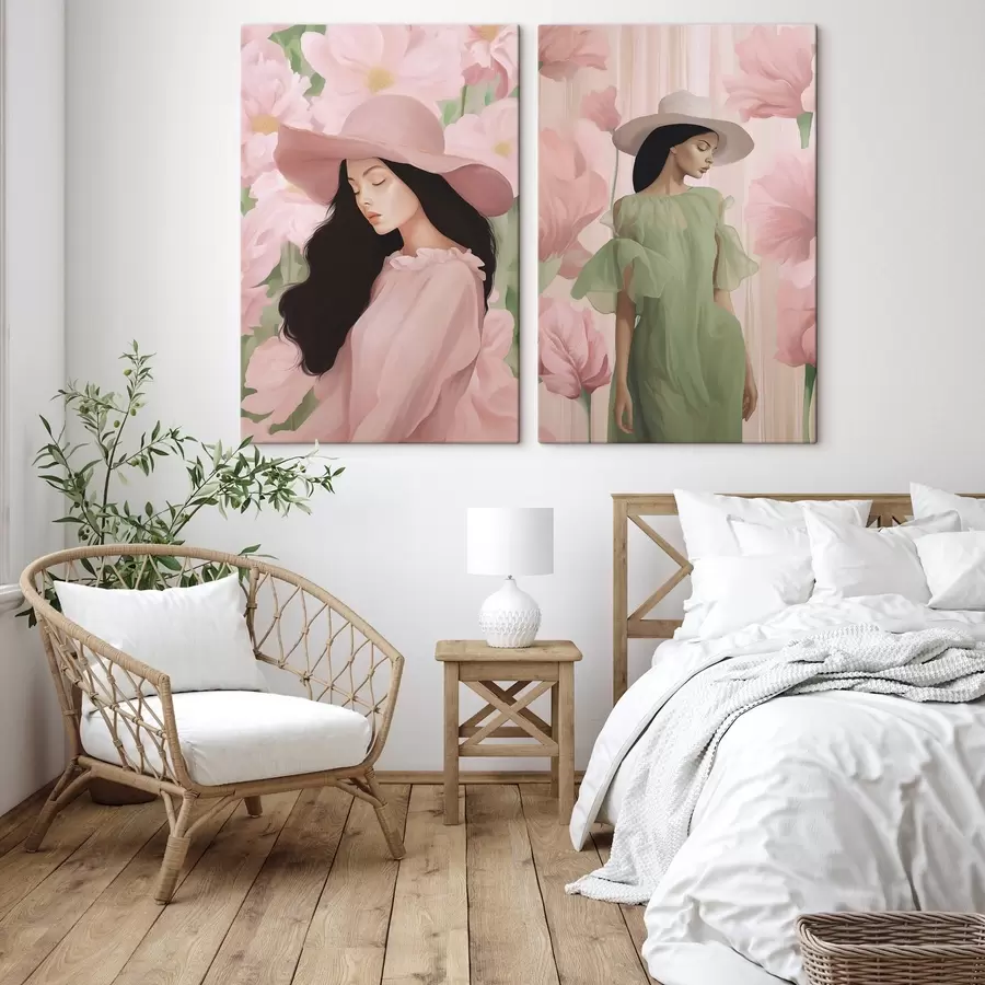  Peintures Fille au chapeau m00678