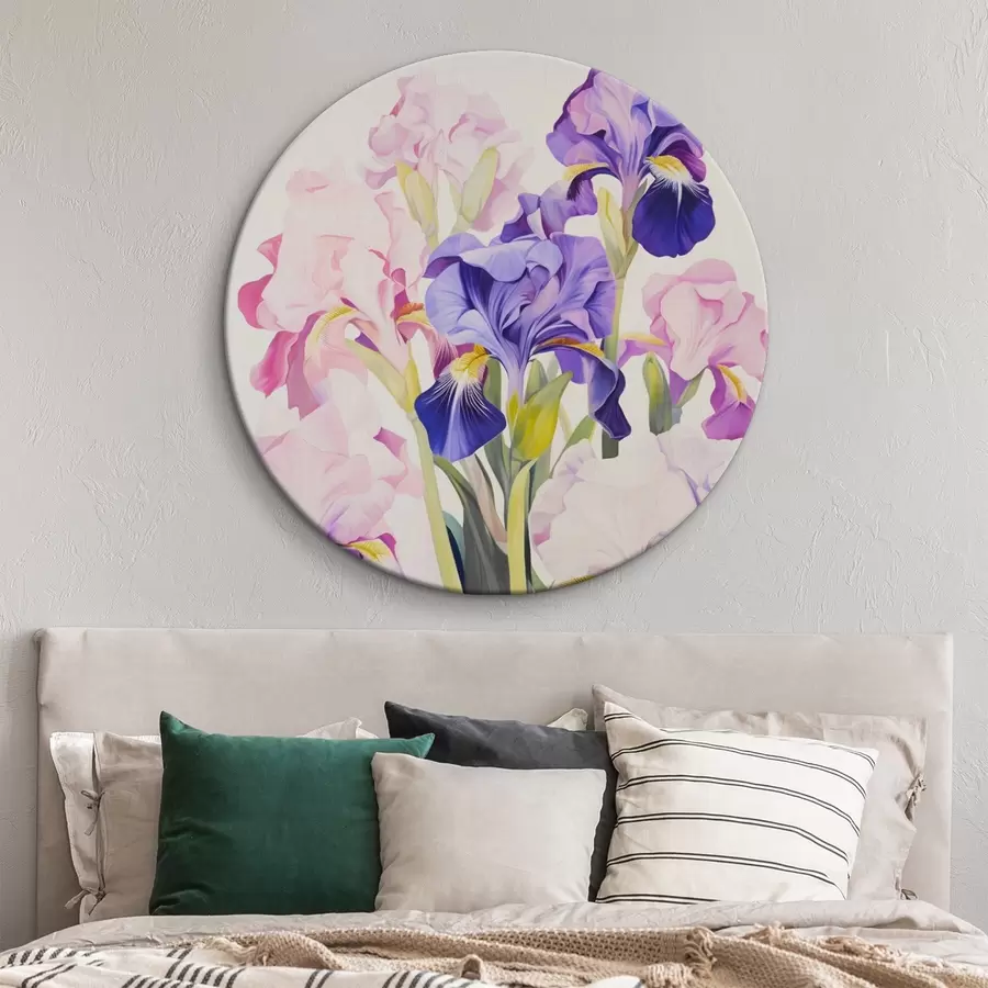  Schilderijen Boeket irissen in lila tinten r45597