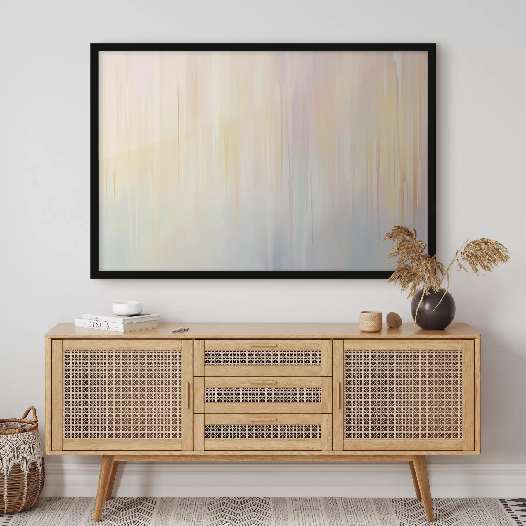 Fotobehang Abstracte verticale strepen in pasteltinten f45508