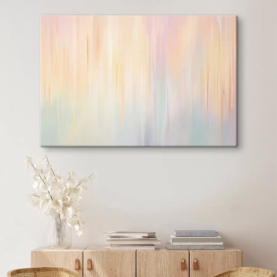  Peintures Rayures verticales abstraites dans des tons pastel s45508