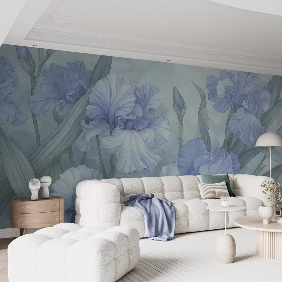 Papier peint photo Iris illustrés w04469