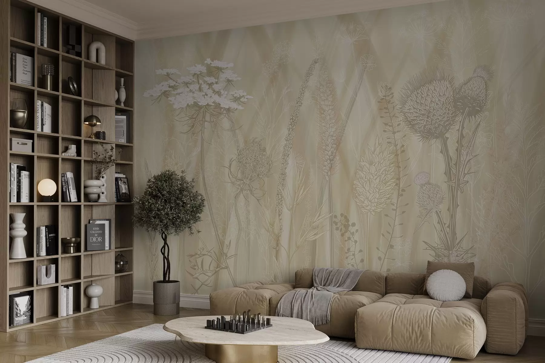 Fotobehang Grassen en herbarium w04473