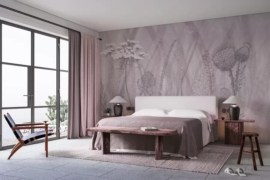 Fotobehang Grassen en herbarium w04473v2