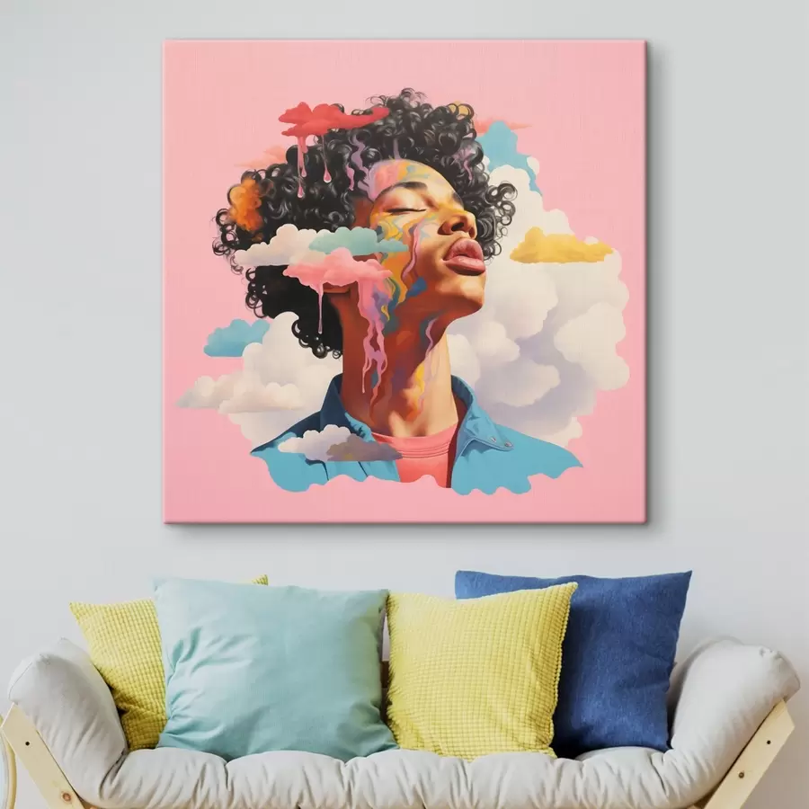  Peintures Rêveur dans les nuages en style aquarelle s45636