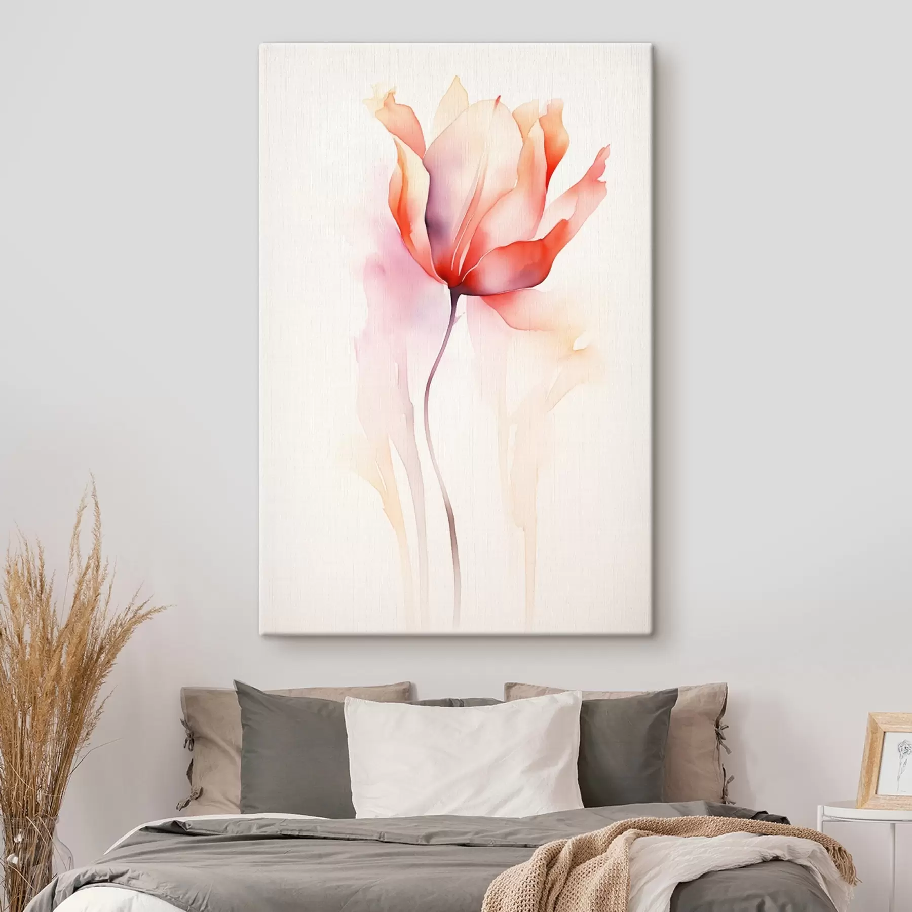  Schilderijen Minimalistische bloemen in aquarelstijl s45637