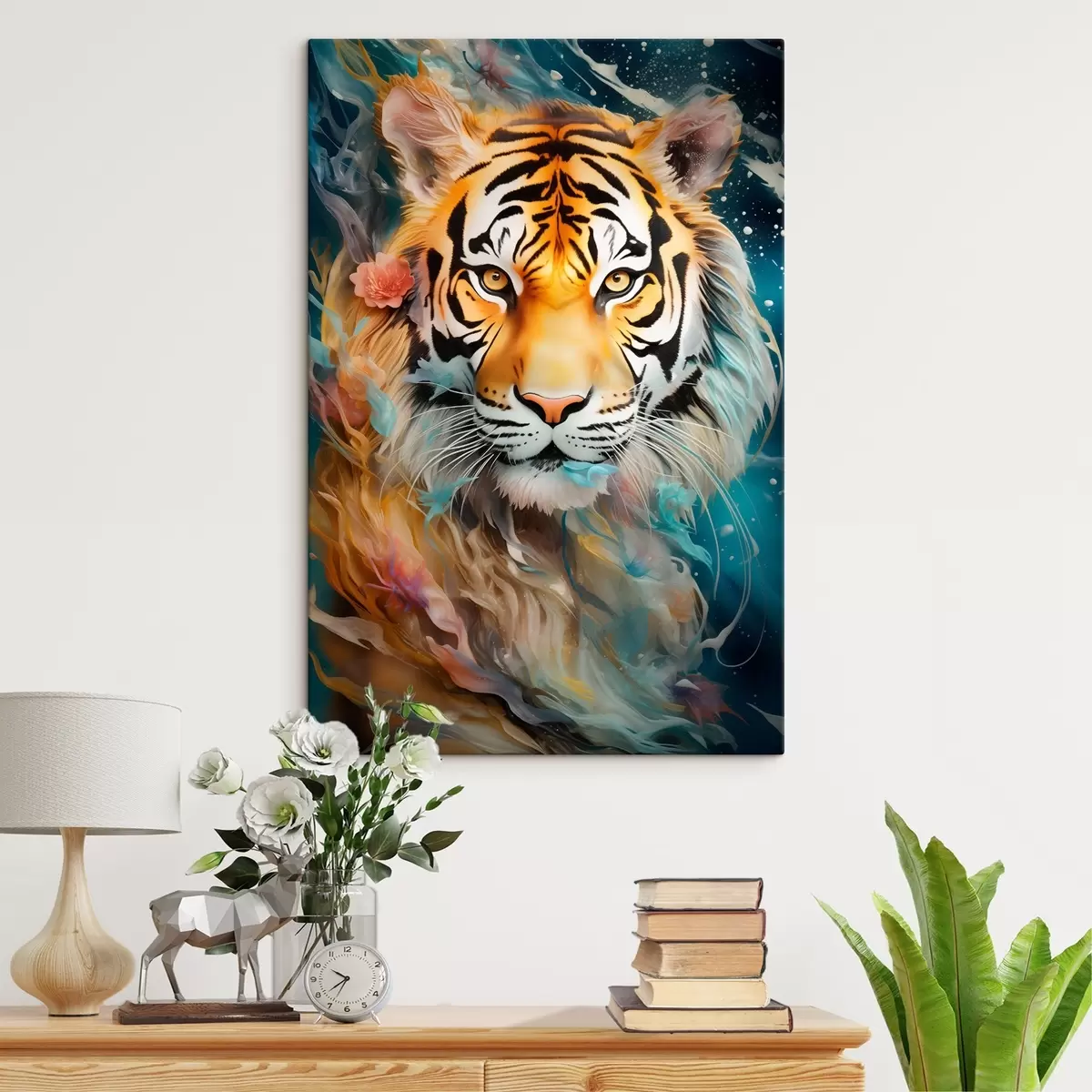  Peintures Portrait de tigre dans un style fantastique s45645