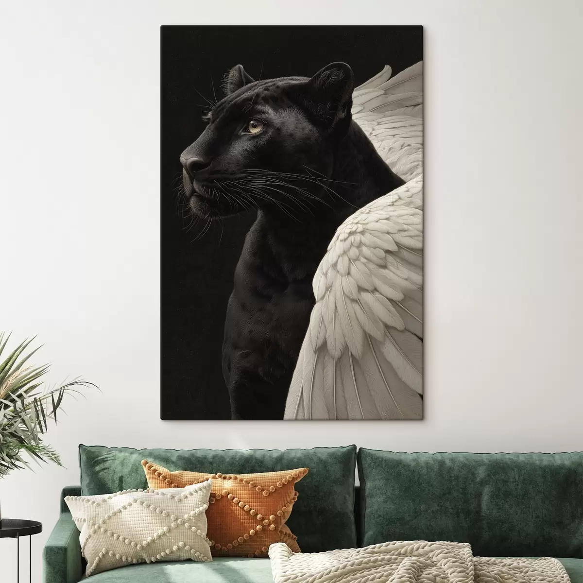  Peintures Panthère noire avec ailes dans un style fantastique s45653