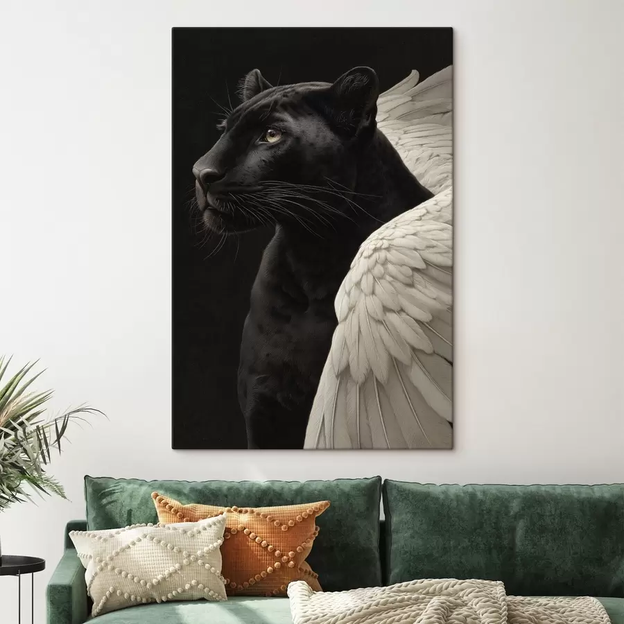  Peintures Panthère noire avec ailes dans un style fantastique s45653