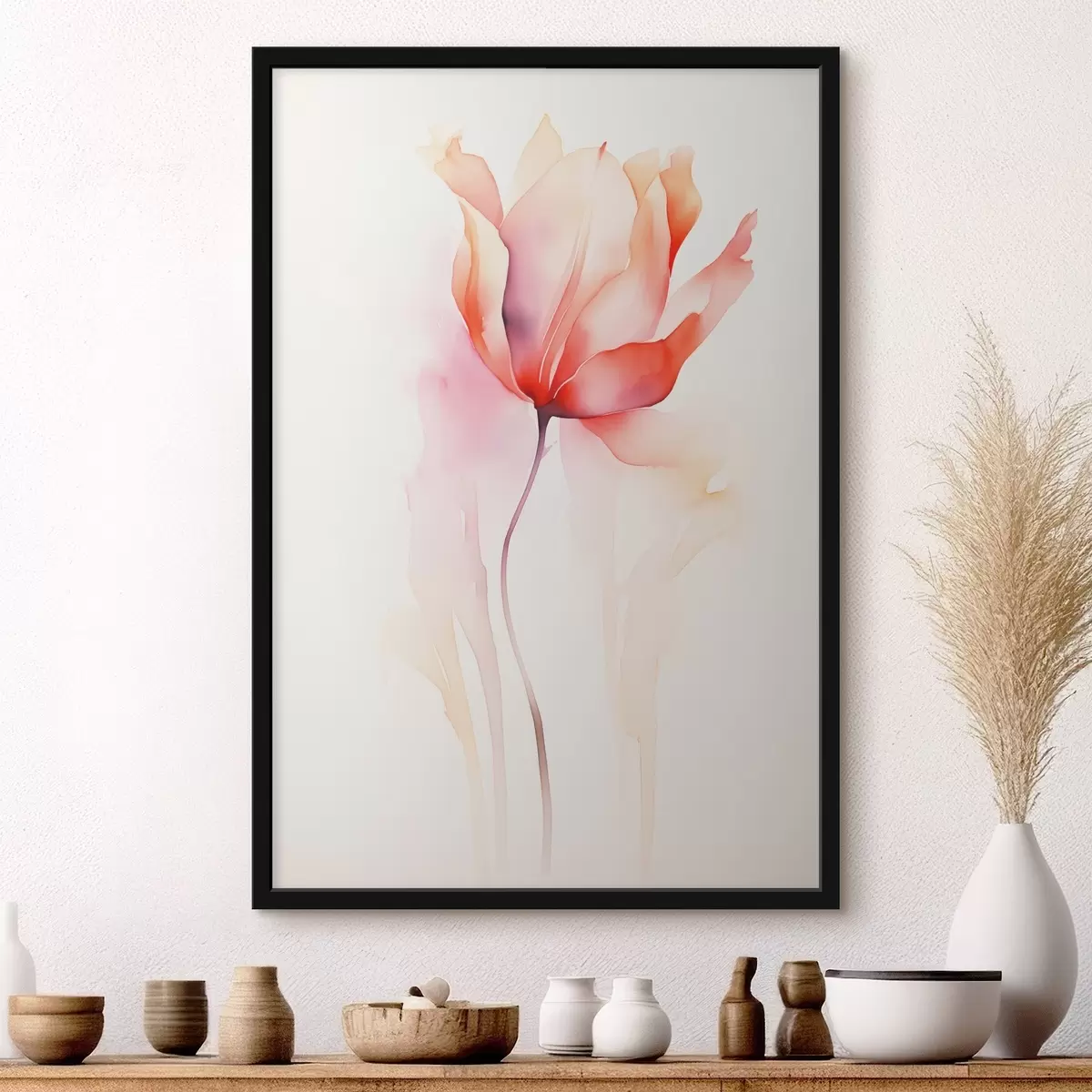 Affiche Minimalisme floral dans un style aquarelle f45637