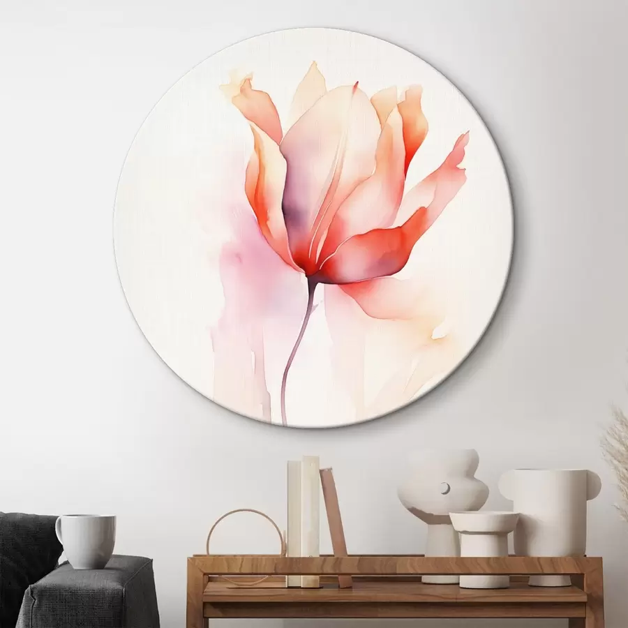  Schilderijen Minimalistische bloemen in aquarelstijl r45637