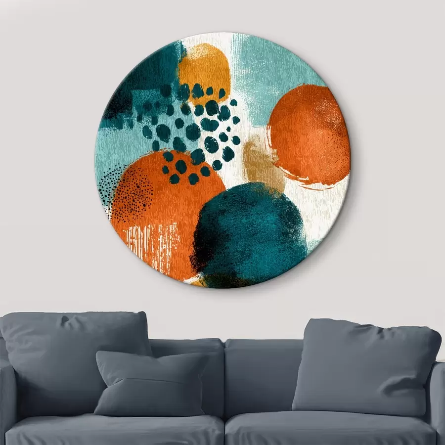  Schilderijen Heldere vormen in abstracte schilderstijl r45649