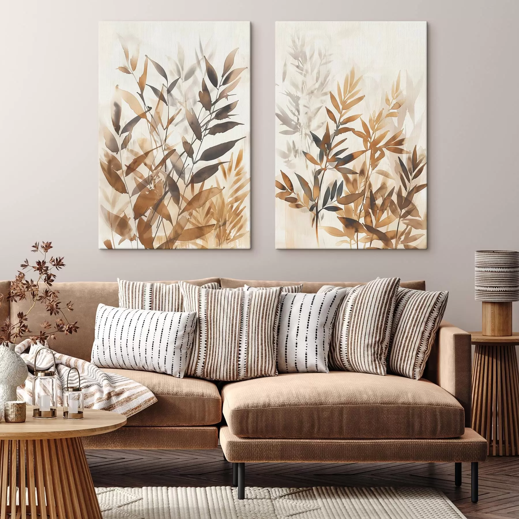  Schilderijen Delicate takken met bladeren m00715