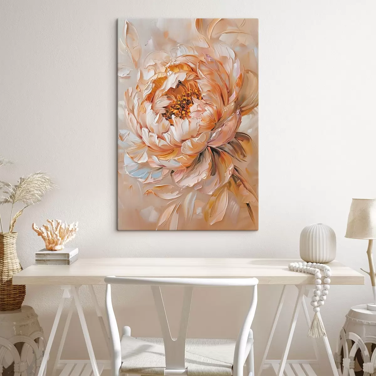  Peintures Pivoine abstraite délicate s45591