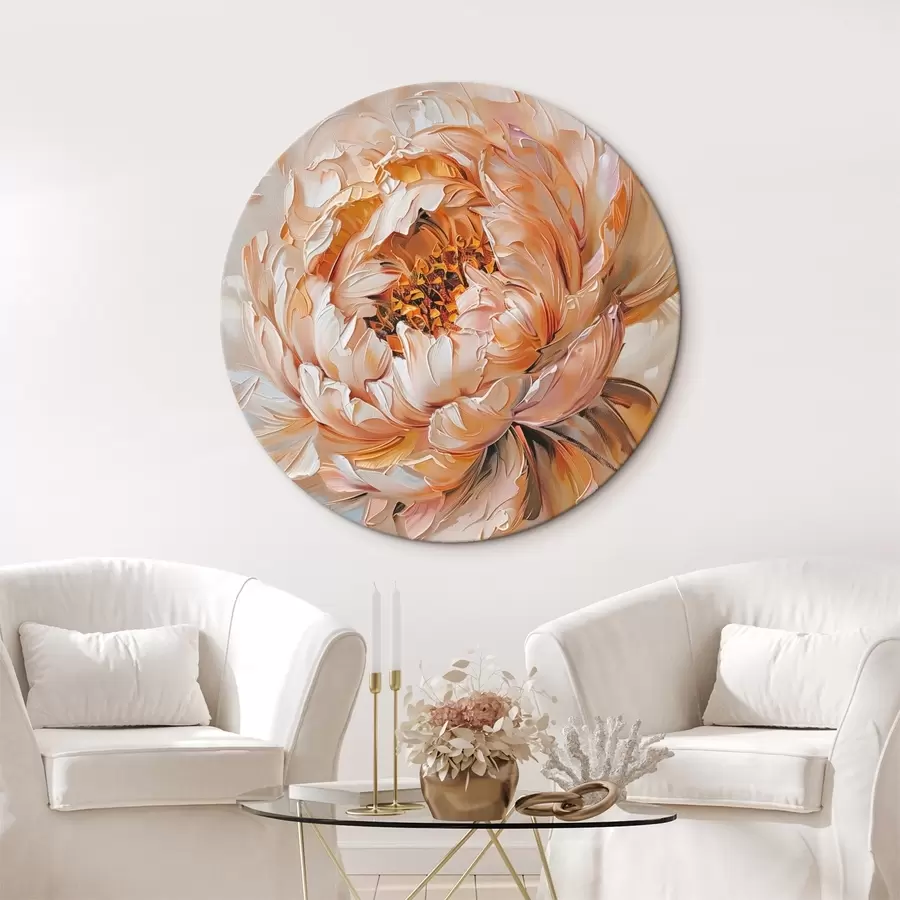  Peintures Pivoine abstraite délicate r45591